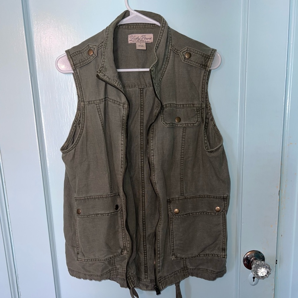 Army green utility vest